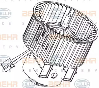 Вентилятор салона BEHR HELLA SERVICE 8EW 351 040-471