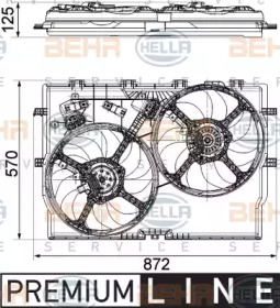Вентилятор BEHR HELLA SERVICE 8EW 351 040-631