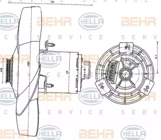 Вентилятор BEHR HELLA SERVICE 8EW 351 041-191