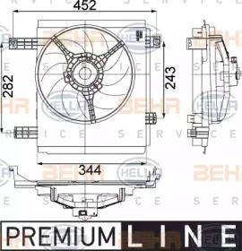 Вентилятор BEHR HELLA SERVICE 8EW 351 041-251