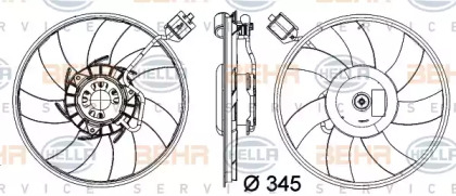 Вентилятор BEHR HELLA SERVICE 8EW 351 041-471