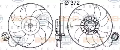 Вентилятор BEHR HELLA SERVICE 8EW 351 041-491