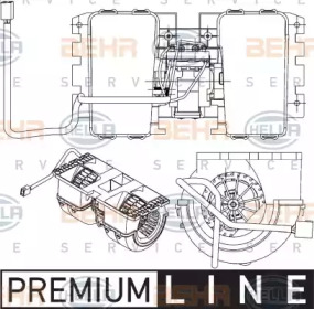 вентилятор BEHR HELLA SERVICE 8EW 351 042-711