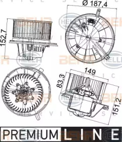 вентилятор BEHR HELLA SERVICE 8EW 351 043-211