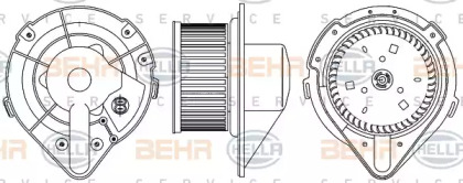 вентилятор BEHR HELLA SERVICE 8EW 351 044-371