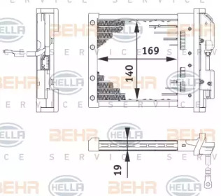 Теплообменник, отопление салона BEHR HELLA SERVICE 6ZT 351 080-221