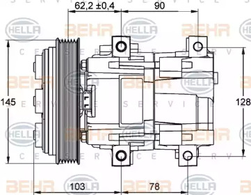 Компрессор BEHR HELLA SERVICE 8FK 351 113-171