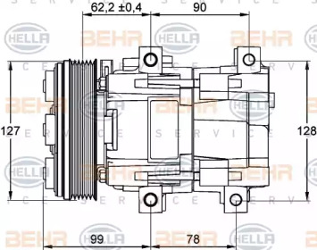 Компрессор BEHR HELLA SERVICE 8FK 351 113-231