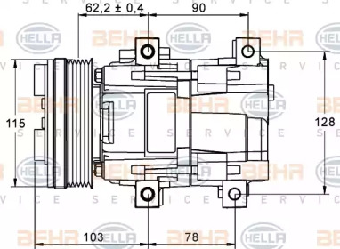 Компрессор BEHR HELLA SERVICE 8FK 351 113-301