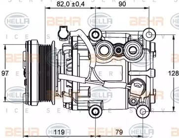 Компрессор BEHR HELLA SERVICE 8FK 351 113-371