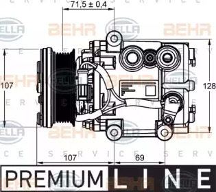 Компрессор BEHR HELLA SERVICE 8FK 351 113-421