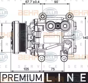 Компрессор BEHR HELLA SERVICE 8FK 351 134-491