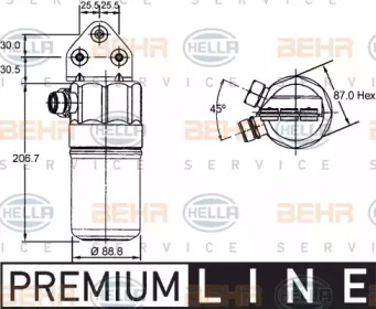 Осушитель BEHR HELLA SERVICE 8FT 351 192-381