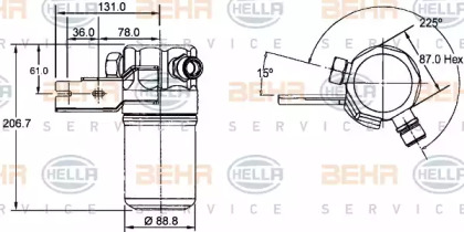 Осушитель BEHR HELLA SERVICE 8FT 351 192-391