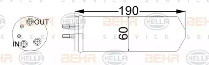 Осушитель, кондиционер BEHR HELLA SERVICE 8FT 351 192-724