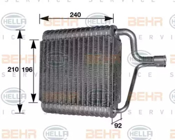 Испаритель, кондиционер BEHR HELLA SERVICE 8FV 351 210-271