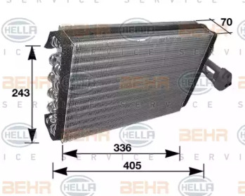 Испаритель BEHR HELLA SERVICE 8FV 351 210-281