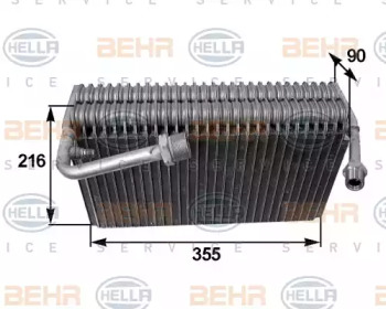 Испаритель BEHR HELLA SERVICE 8FV 351 210-551