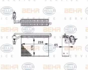 Испаритель, кондиционер BEHR HELLA SERVICE 8FV 351 210-721