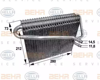 Испаритель BEHR HELLA SERVICE 8FV 351 211-031