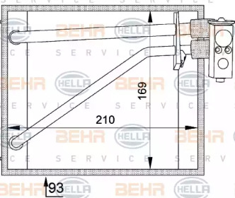 Испаритель BEHR HELLA SERVICE 8FV 351 211-131