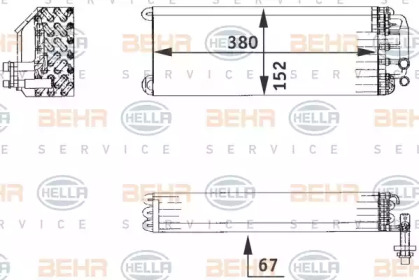 Испаритель BEHR HELLA SERVICE 8FV 351 211-171