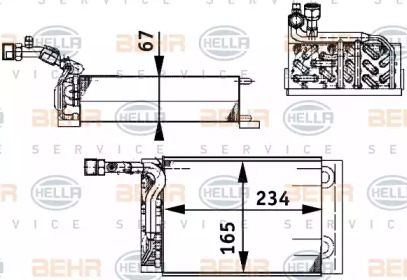 Испаритель BEHR HELLA SERVICE 8FV 351 211-221