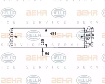 Испаритель BEHR HELLA SERVICE 8FV 351 211-491