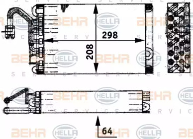 Испаритель, кондиционер BEHR HELLA SERVICE 8FV 351 211-521