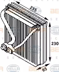 Испаритель BEHR HELLA SERVICE 8FV 351 211-571