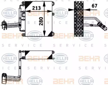 Испаритель, кондиционер BEHR HELLA SERVICE 8FV 351 211-581