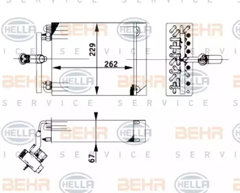 Испаритель BEHR HELLA SERVICE 8FV 351 211-651