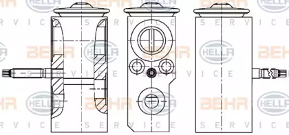 Форсунка, расширительный клапан BEHR HELLA SERVICE 8UW 351 234-641