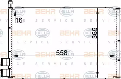 Конденсатор BEHR HELLA SERVICE 8FC 351 300-354