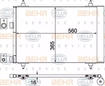 Конденсатор BEHR HELLA SERVICE 8FC 351 300-674