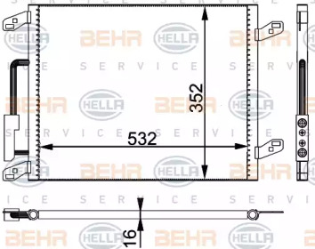 Конденсатор BEHR HELLA SERVICE 8FC 351 301-101