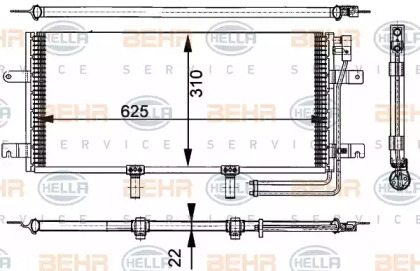 Конденсатор BEHR HELLA SERVICE 8FC 351 301-151