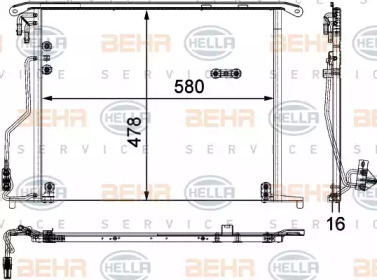 Конденсатор BEHR HELLA SERVICE 8FC 351 301-174