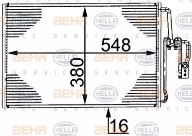 Конденсатор BEHR HELLA SERVICE 8FC 351 301-194