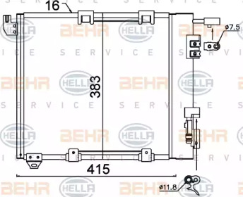 Конденсатор BEHR HELLA SERVICE 8FC 351 301-374