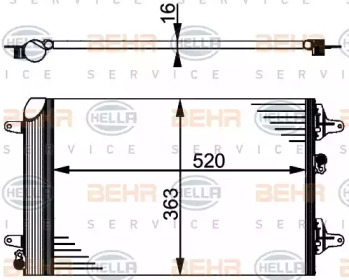 Конденсатор BEHR HELLA SERVICE 8FC 351 301-524