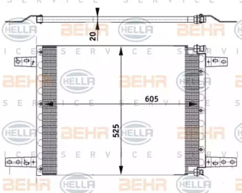 Конденсатор, кондиционер BEHR HELLA SERVICE 8FC 351 302-031