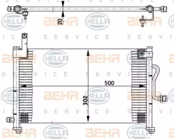 Конденсатор BEHR HELLA SERVICE 8FC 351 302-091