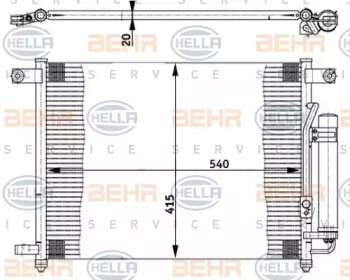 Конденсатор BEHR HELLA SERVICE 8FC 351 302-101