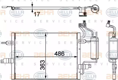 Конденсатор BEHR HELLA SERVICE 8FC 351 302-481