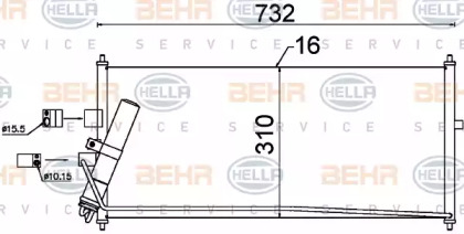 Конденсатор BEHR HELLA SERVICE 8FC 351 302-521