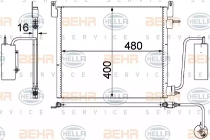 Конденсатор BEHR HELLA SERVICE 8FC 351 302-541