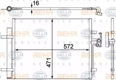 Конденсатор BEHR HELLA SERVICE 8FC 351 303-201