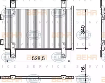 Конденсатор BEHR HELLA SERVICE 8FC 351 303-581