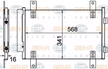 Конденсатор BEHR HELLA SERVICE 8FC 351 303-611